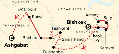 Central Asia border and travel planning