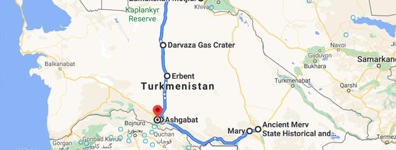 Turkmenistan route and visa planning